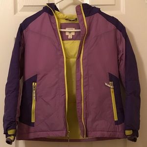 Lands' End Purple and Yellow Kids Jacket
